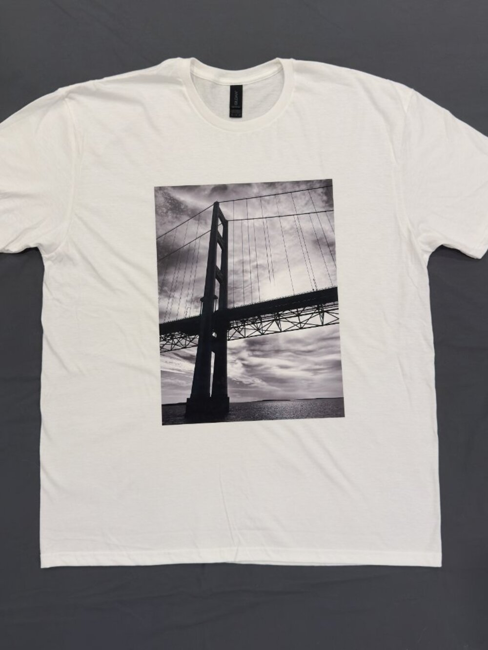 Mackinac Bridge size 2XL shirt DTF pressed tshirt unisex - Gildan Soft Style